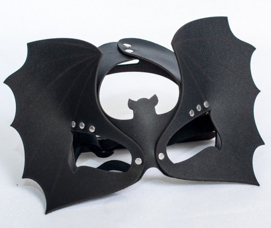 Черная кожаная маска на глаза  Летучая мышь - Sitabella - купить с доставкой в Балашихе