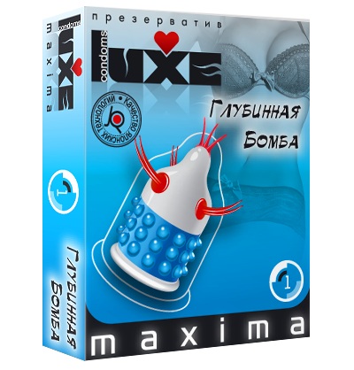 Презерватив LUXE Maxima  Глубинная бомба  - 1 шт. - Luxe - купить с доставкой в Балашихе