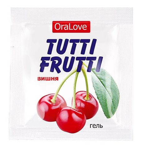 Пробник гель-смазки Tutti-frutti с вишнёвым вкусом - 4 гр. - Биоритм - купить с доставкой в Балашихе