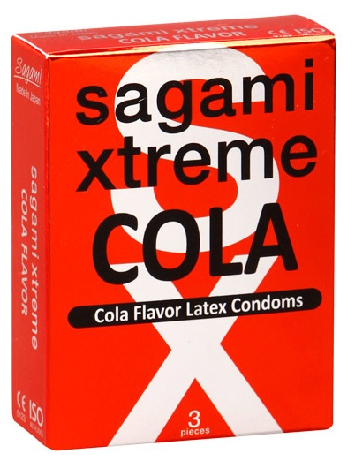 Ароматизированные презервативы Sagami Xtreme COLA - 3 шт. - Sagami - купить с доставкой в Балашихе