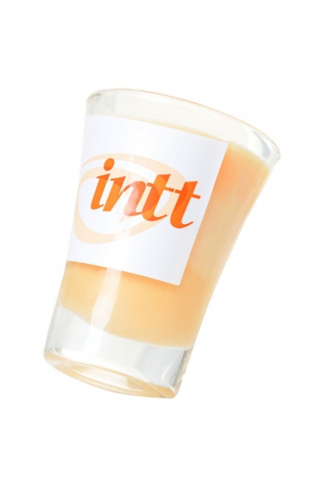 Массажная свеча для поцелуев Peach с ароматом персика - 30 гр. - INTT - купить с доставкой в Балашихе