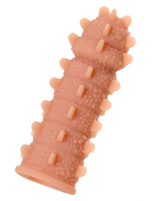 Телесная реалистичная насадка KOKOS Extreme Sleeve 04 с дополнительной стимуляцией - 12,7 см. - KOKOS - в Балашихе купить с доставкой