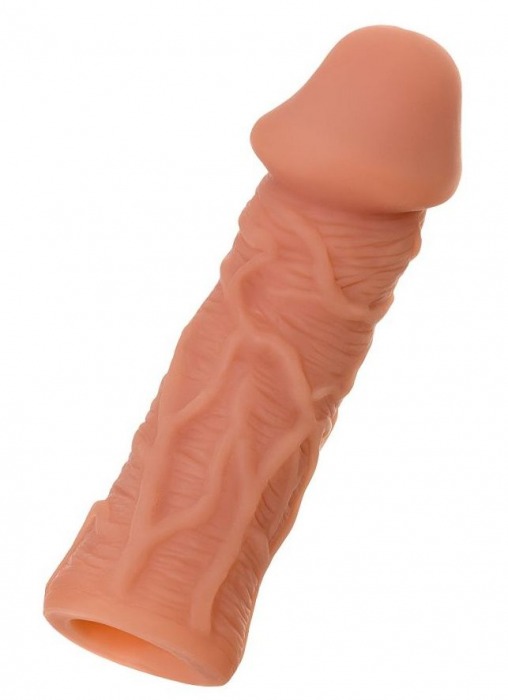 Телесная реалистичная насадка KOKOS Extreme Sleeve 05 с дополнительной стимуляцией - 12,7 см. - KOKOS - в Балашихе купить с доставкой