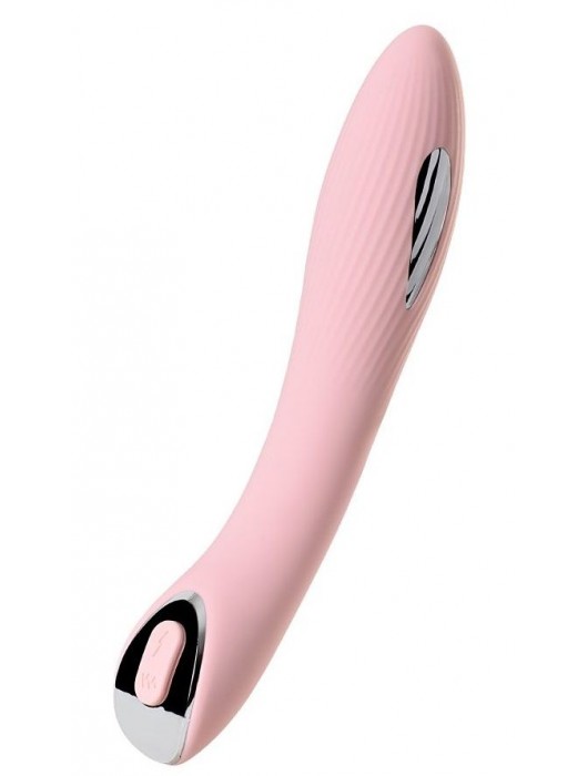 Розовый силиконовый вибратор с электростимуляцией TESLA G-POINT - 21 см. - ToyFa - купить с доставкой в Балашихе