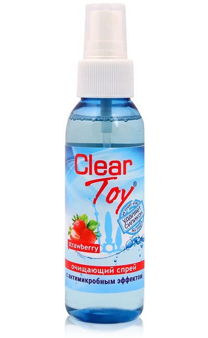 Очищающий спрей для игрушек CLEAR TOY Strawberry - 100 мл. - Биоритм - купить с доставкой в Балашихе
