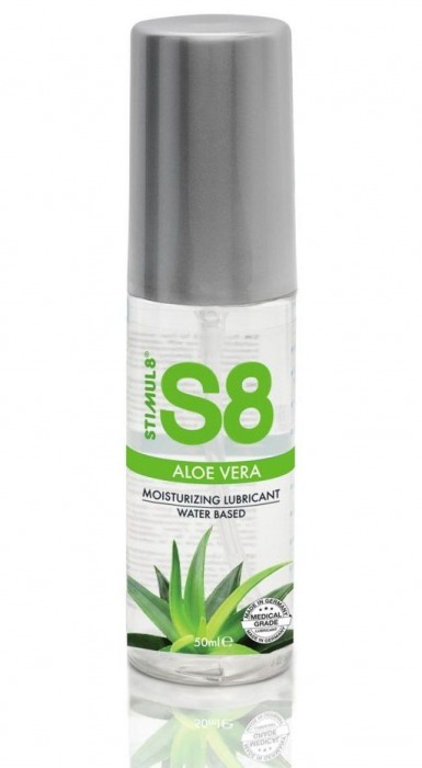 Лубрикант на водной основе S8 Aloe Vera Lube с алоэ вера - 50 мл. - Stimul8 - купить с доставкой в Балашихе