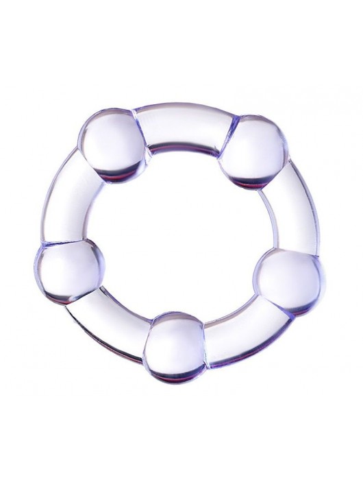 Фиолетовое эрекционное кольцо на пенис с бусинами - Штучки-дрючки - в Балашихе купить с доставкой