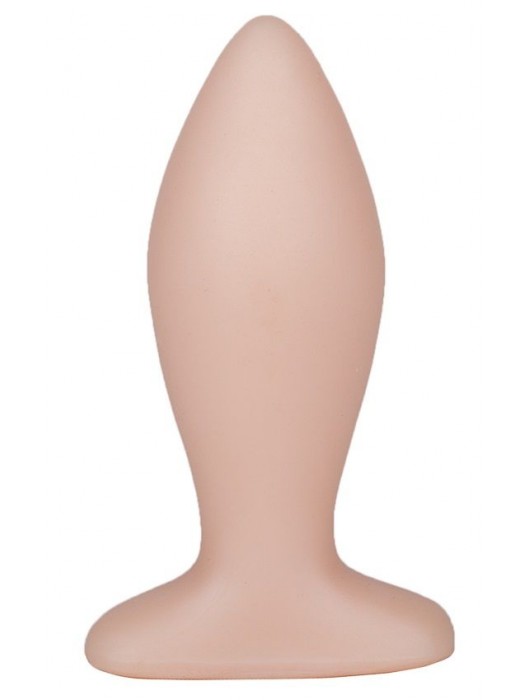 Телесная анальная пробка с широким основанием - 9 см. - LOVETOY (А-Полимер)