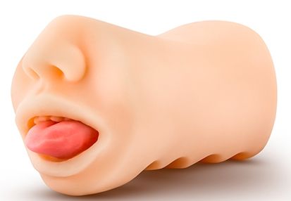 Телесный мастурбатор-ротик с язычком Oral Anne - Blush Novelties - в Балашихе купить с доставкой