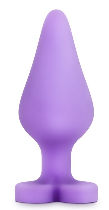 Фиолетовая анальная пробка Naughty Candy Heart Do Me Now - 8,9 см. - Blush Novelties - купить с доставкой в Балашихе