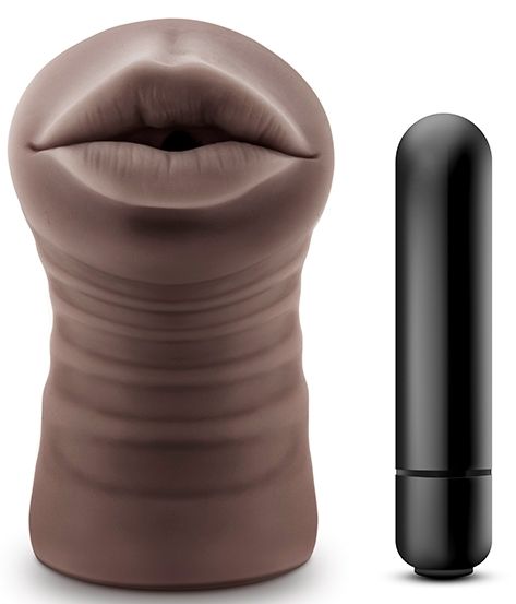 Коричневый мастурбатор-ротик Heather - Blush Novelties - в Балашихе купить с доставкой