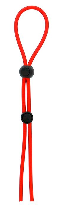 Красное лассо на пенис с двумя бусинами STRETCHY LASSO CAGE - Dream Toys - в Балашихе купить с доставкой
