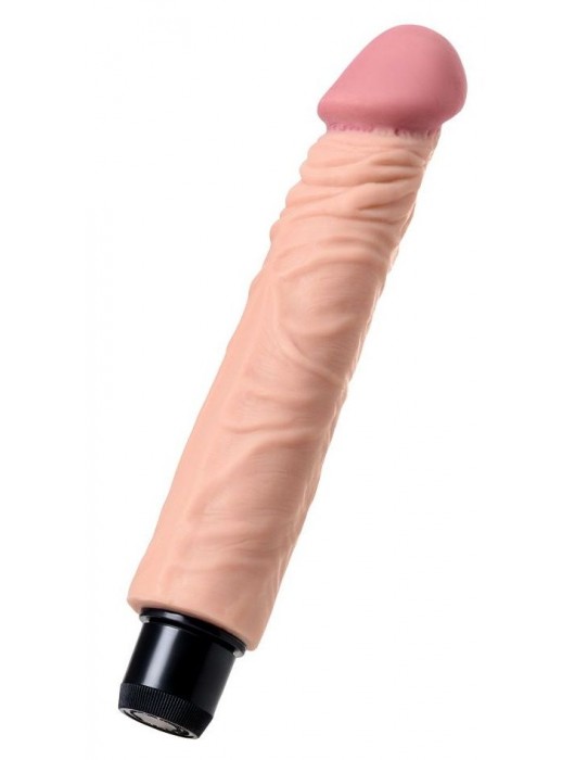 Телесный реалистичный мультискоростной вибратор - 22,5 см. - A-toys