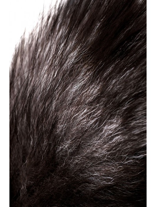 Серебристая металлическая анальная втулка с хвостом чернобурой лисы - размер S - ToyFa - купить с доставкой в Балашихе