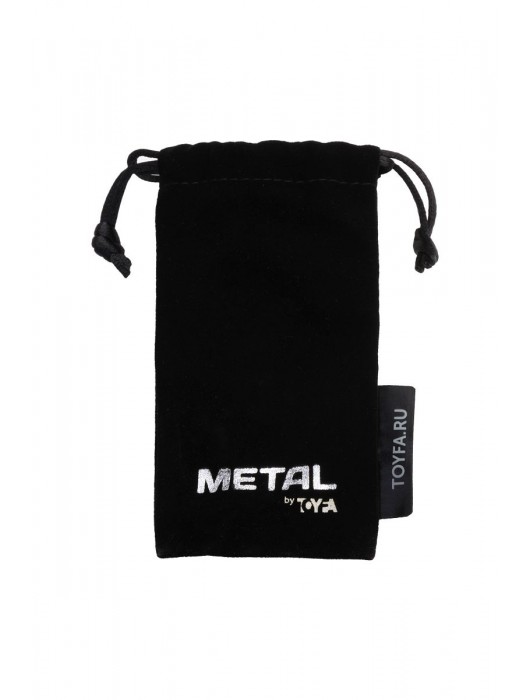 Серебристая конусовидная анальная пробка с фиолетовым кристаллом - 7 см. - ToyFa - купить с доставкой в Балашихе