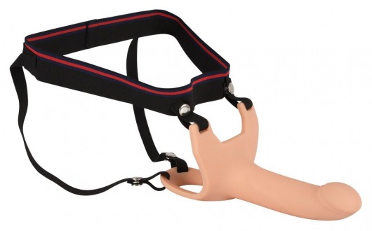 Силиконовый полый страпон на ремнях Silicone Strap-on - 16 см. - Orion - купить с доставкой в Балашихе