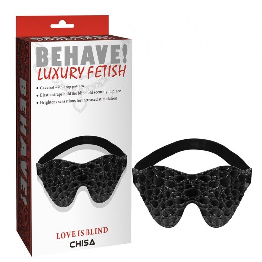 Черная маска на глаза Behave - Chisa - купить с доставкой в Балашихе