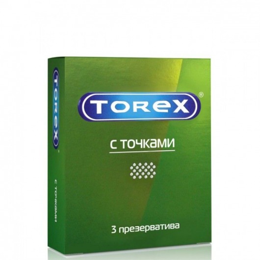 Текстурированные презервативы Torex  С точками  - 3 шт. - Torex - купить с доставкой в Балашихе
