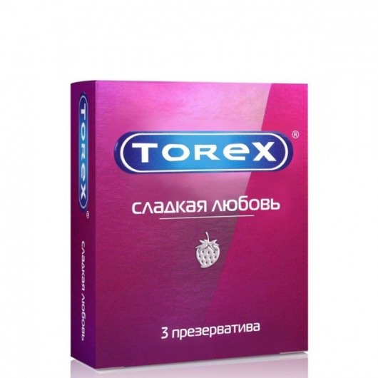 Презервативы Torex  Сладкая любовь  с ароматом клубники - 3 шт. - Torex - купить с доставкой в Балашихе