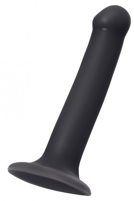 Черный фаллос на присоске Silicone Bendable Dildo M - 18 см. - Strap-on-me - купить с доставкой в Балашихе