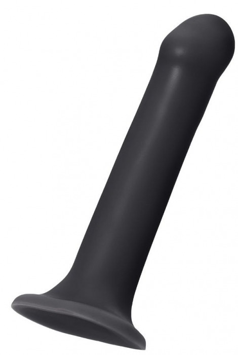 Черный фаллос на присоске Silicone Bendable Dildo XL - 20 см. - Strap-on-me - купить с доставкой в Балашихе