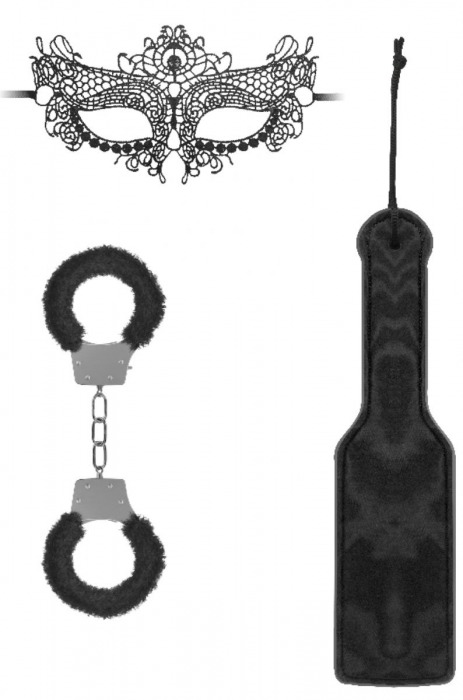 Черный игровой набор Introductory Bondage Kit №4 - Shots Media BV - купить с доставкой в Балашихе