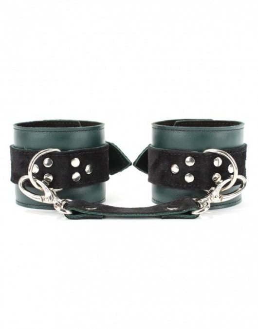Изумрудные наручники Ladys Arsenal на карабинах - БДСМ Арсенал - купить с доставкой в Балашихе