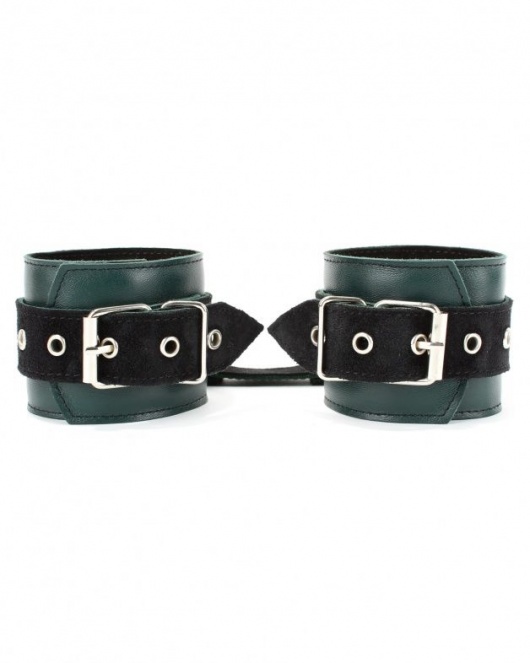 Изумрудные наручники Ladys Arsenal на карабинах - БДСМ Арсенал - купить с доставкой в Балашихе