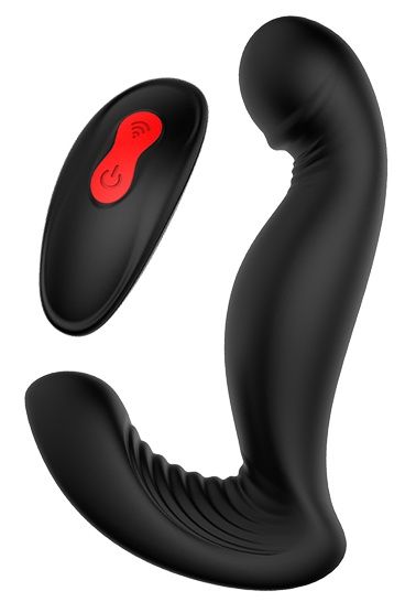 Черный вибромассажер простаты SWIRLING P-PLEASER - Dream Toys - в Балашихе купить с доставкой