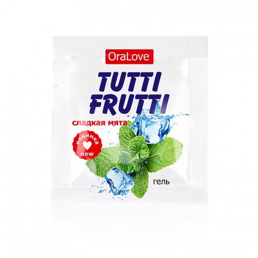 Пробник гель-смазки Tutti-frutti со вкусом мяты - 4 гр. - Биоритм - купить с доставкой в Балашихе