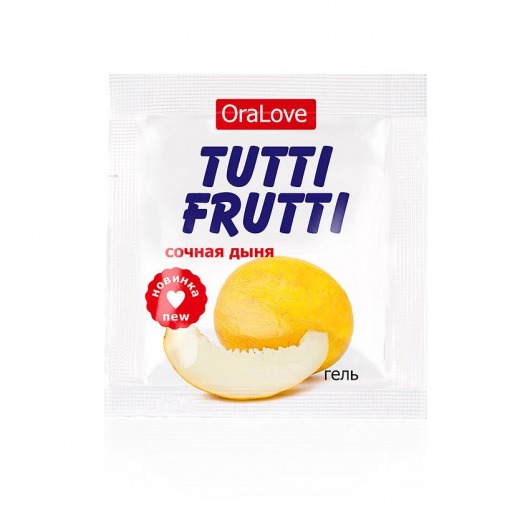 Пробник гель-смазки Tutti-frutti со вкусом сочной дыни - 4 гр. - Биоритм - купить с доставкой в Балашихе