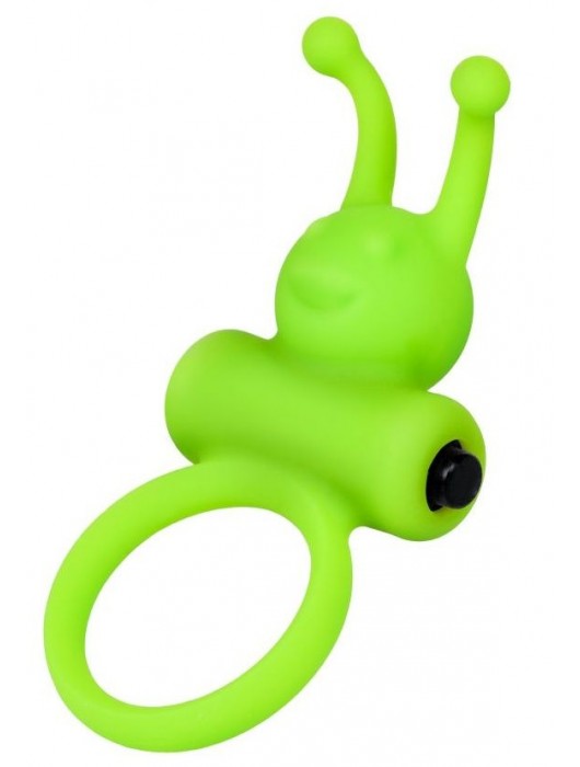 Зеленое эрекционное виброкольцо на пенис Cock Ring - A-toys - в Балашихе купить с доставкой