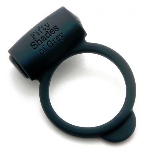 Темно-серое эрекционное кольцо Vibrating Love Ring с вибрацией - Fifty Shades of Grey - в Балашихе купить с доставкой