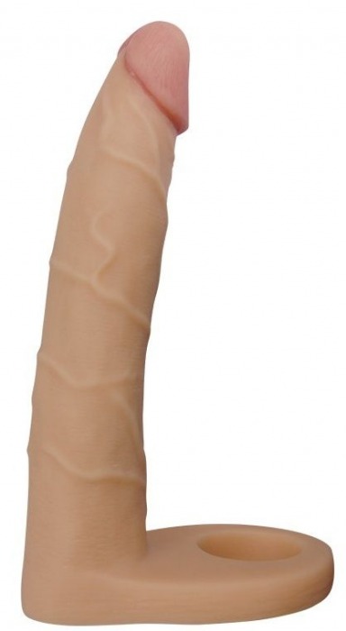 Телесная насадка-фаллоимитатор для двойного проникновения - 17 см. - Lovetoy - купить с доставкой в Балашихе