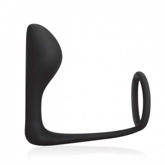 Стимулятор простаты с фиксацией эрекционным кольцом Prostate Gear - BlueLine - в Балашихе купить с доставкой