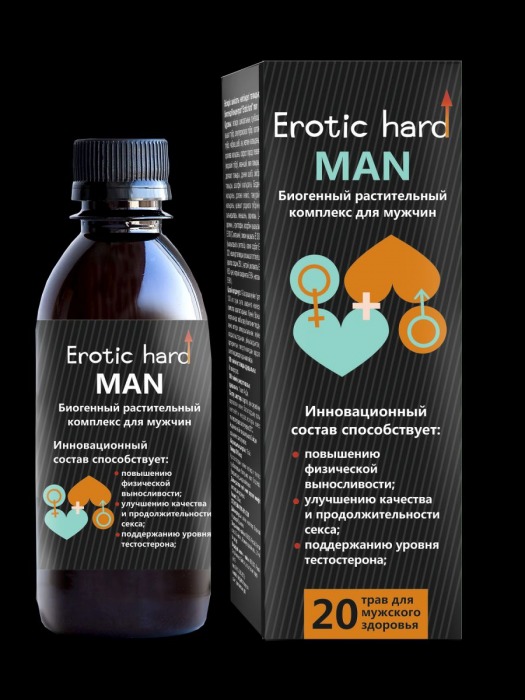 Мужской биогенный концентрат для усиления эрекции Erotic hard Man - 250 мл. - Erotic Hard - купить с доставкой в Балашихе