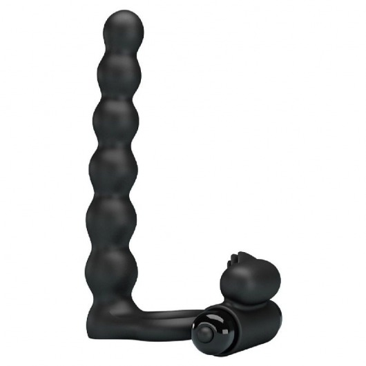 Черная насадка для двойной стимуляции Hercules Penis Sheath III - 15,3 см. - Baile - купить с доставкой в Балашихе