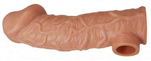 Телесная насадка на фаллос с фиксацией мошонки EXTREME SLEEVE - 15,6 см. - KOKOS - в Балашихе купить с доставкой