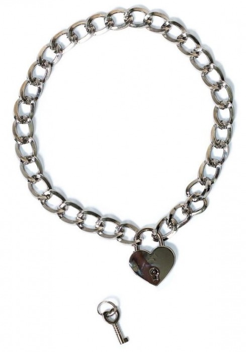 Серебристый ошейник Embrace с ключиком - Lola Games - купить с доставкой в Балашихе