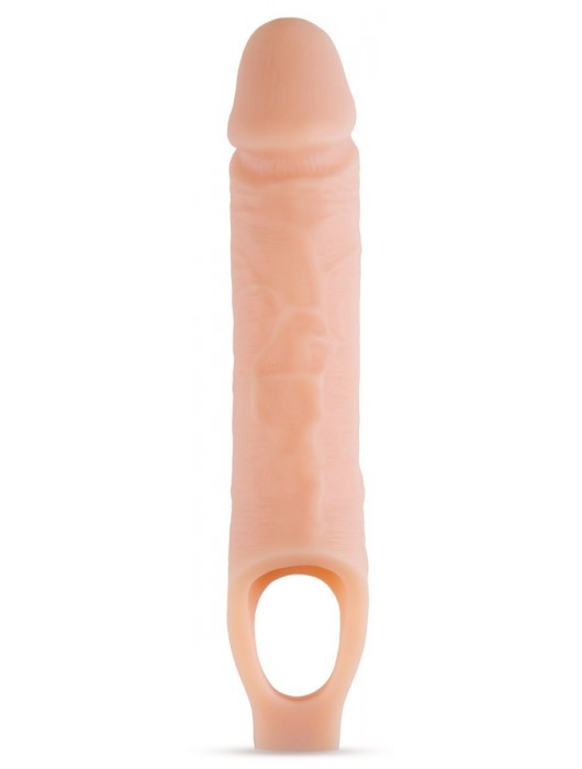 Телесный реалистичный фаллоудлинитель 10 Inch Silicone Cock Sheath Penis Extender - 25,4 см. - Blush Novelties - в Балашихе купить с доставкой