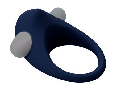 Гладкое синее эрекционное виброкольцо STIMU RING - Dream Toys - в Балашихе купить с доставкой