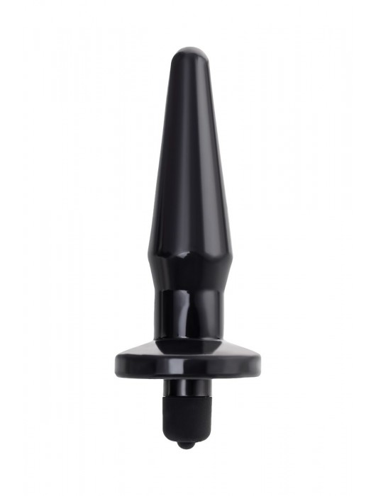 Черная анальная втулка Lacerta с вибрацией - 12,1 см. - POPO Pleasure