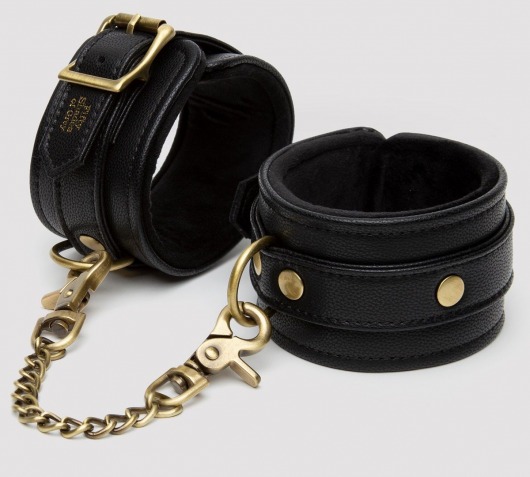 Черные оковы на ноги Bound to You Faux Leather Ankle Cuffs - Fifty Shades of Grey - купить с доставкой в Балашихе