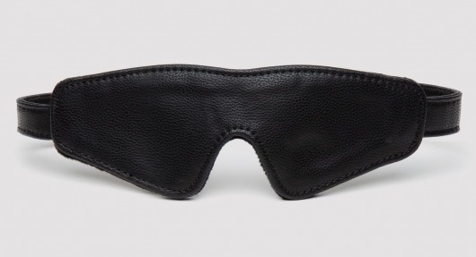 Черная плотная маска на глаза Bound to You Faux Leather Blindfold - Fifty Shades of Grey - купить с доставкой в Балашихе
