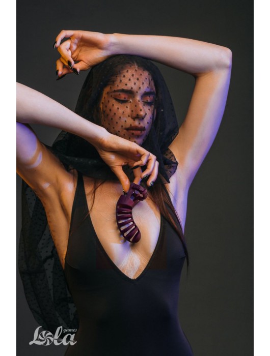 Мужской пояс верности бордового цвета Romello - Lola Games - купить с доставкой в Балашихе