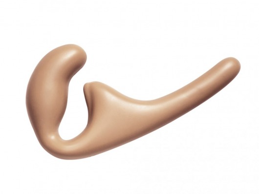 Бежевый безремневой страпон Seduction - 20,5 см. - Lola Games - купить с доставкой в Балашихе