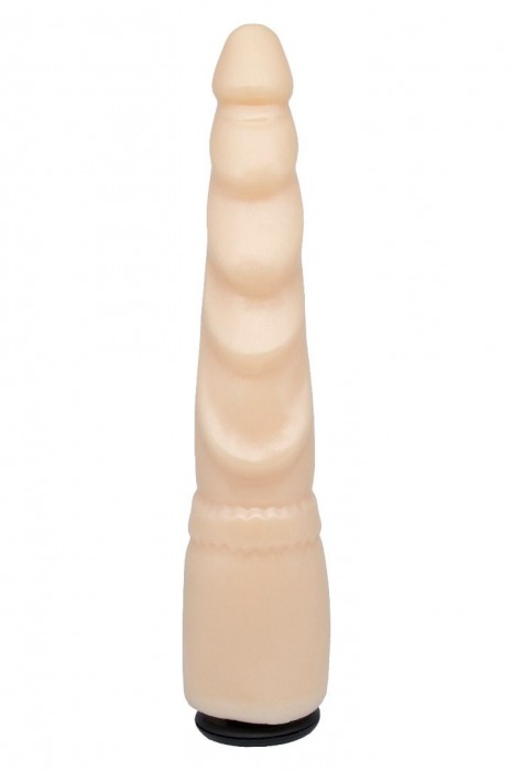 Телесная реалистичная насадка-елочка - 20,5 см. - LOVETOY (А-Полимер) - купить с доставкой в Балашихе