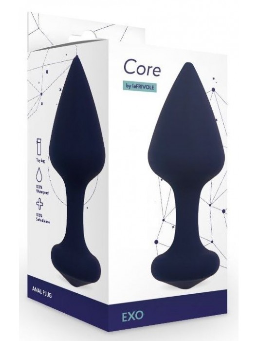 Темно-синяя анальная пробка Exo S - 7,5 см. - Le Frivole