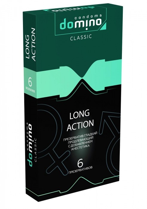 Презервативы с пролонгирующим эффектом DOMINO Classic Long action - 6 шт. - Domino - купить с доставкой в Балашихе