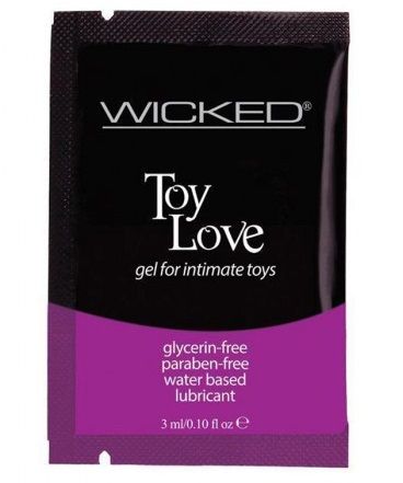 Лубрикант на водной основе для использования с игрушками WICKED Toy Love - 3 мл. - Wicked - купить с доставкой в Балашихе